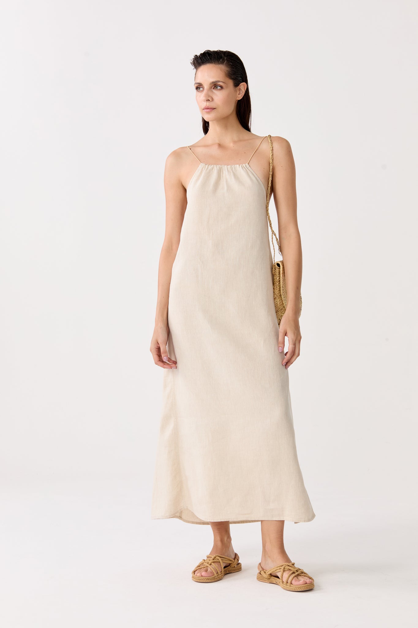 Sophie Linen Dress - Natural