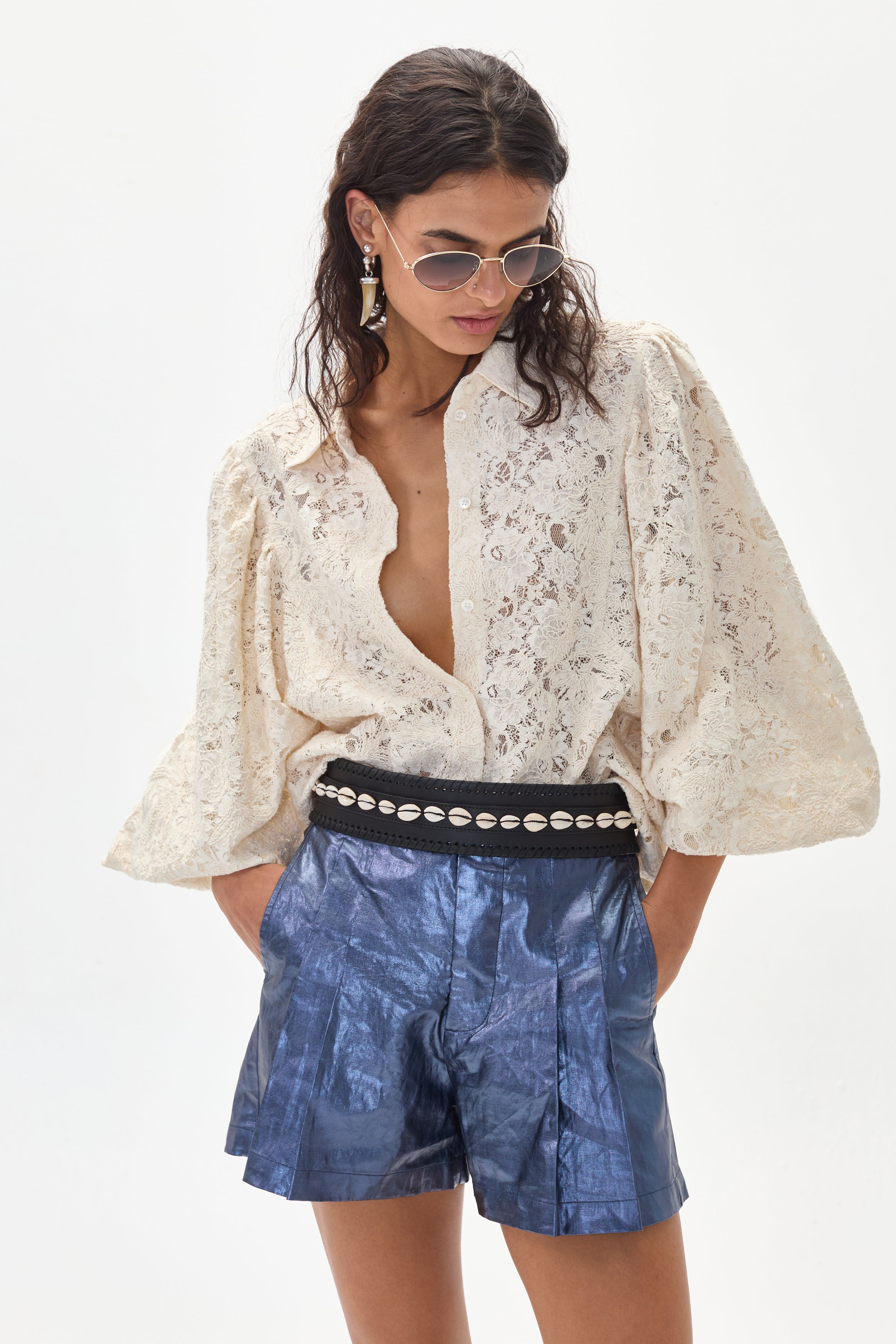 Claire Cotton Lace Shirt - Natural – Lanhtropy