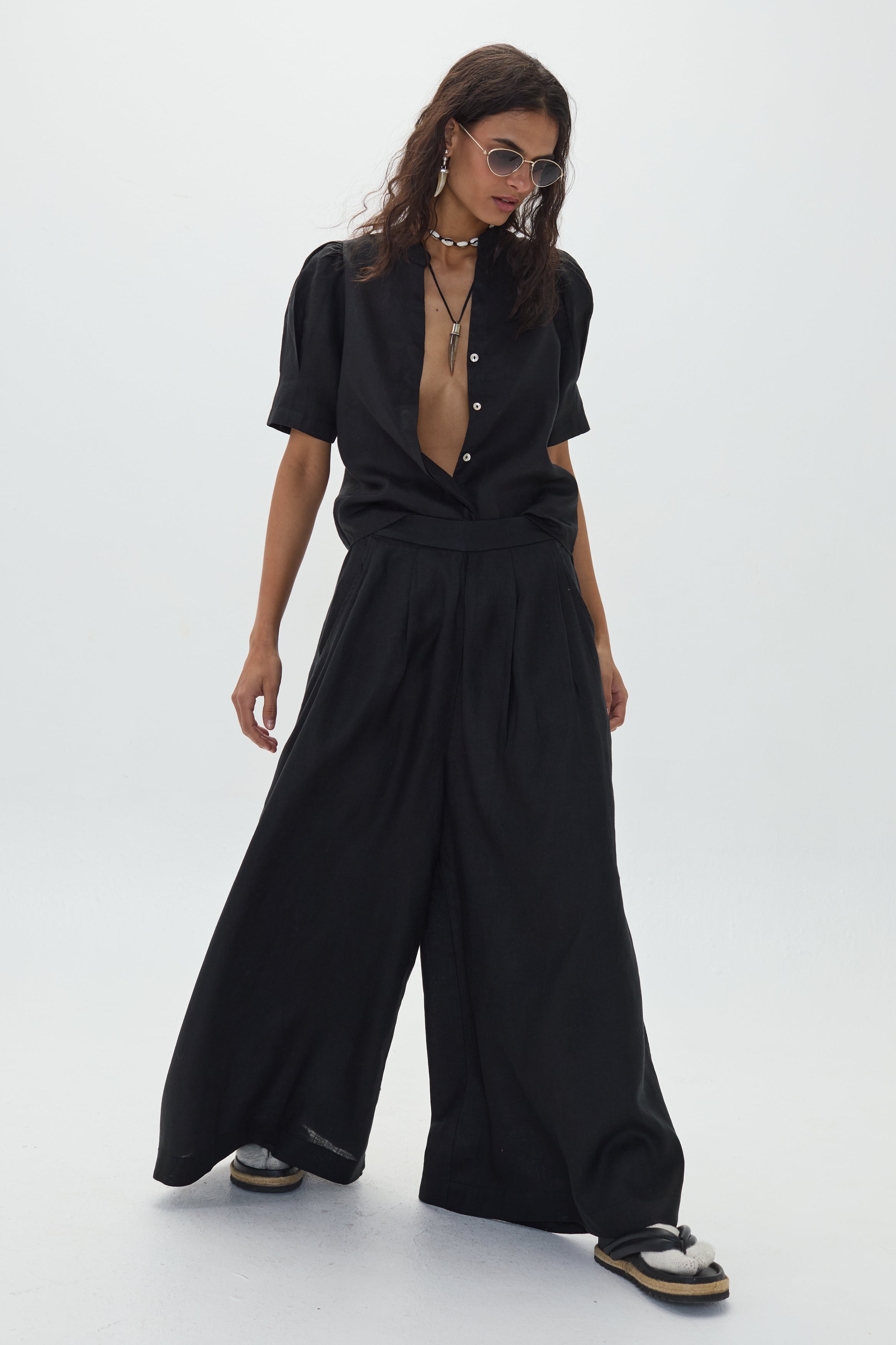 Sabi Linen Pants - Black – Lanhtropy