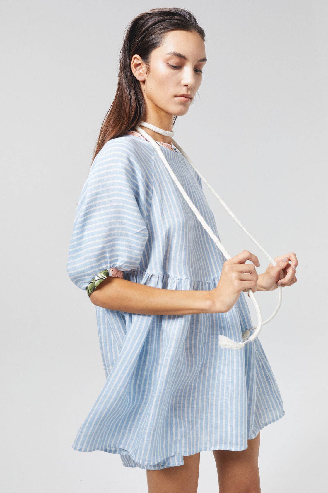 Alcala Linen Dress - Light Blue and White Stripes – Lanhtropy