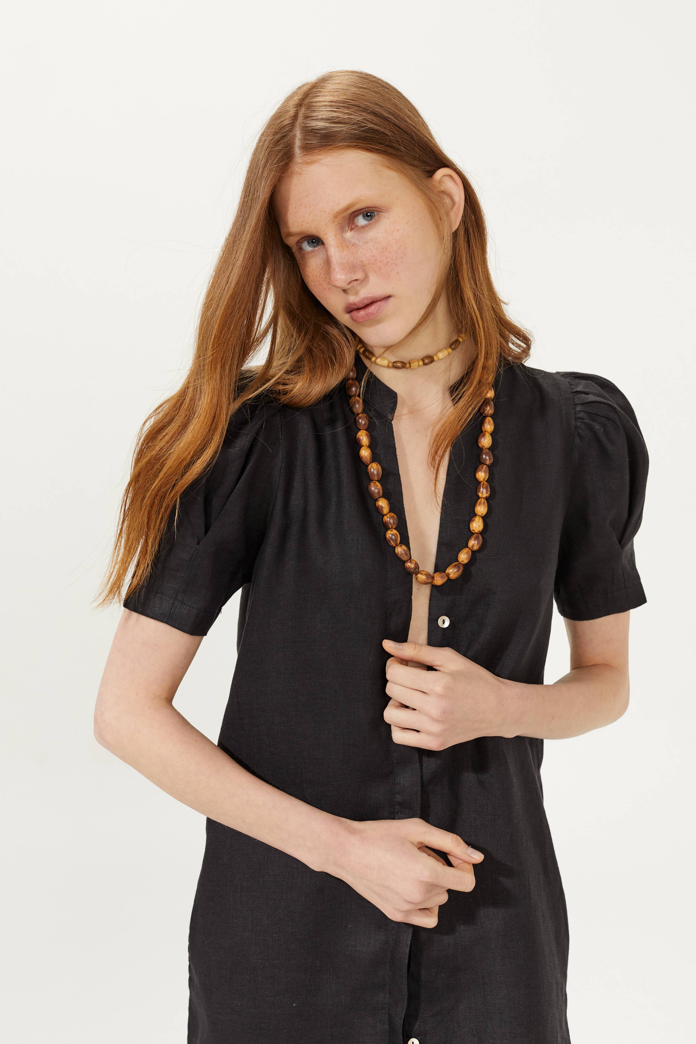 Athina Midi Linen Dress - Black – Lanhtropy