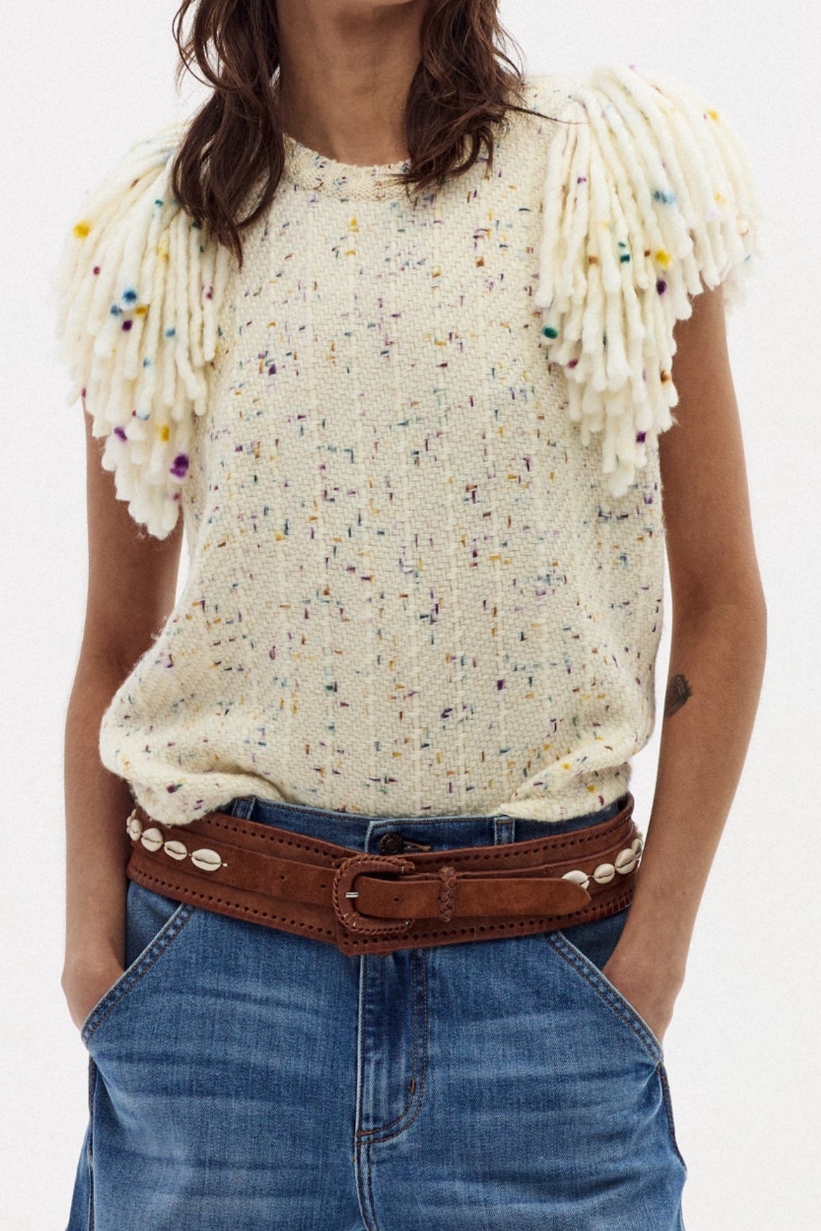 Praia Leather Belt - Brown