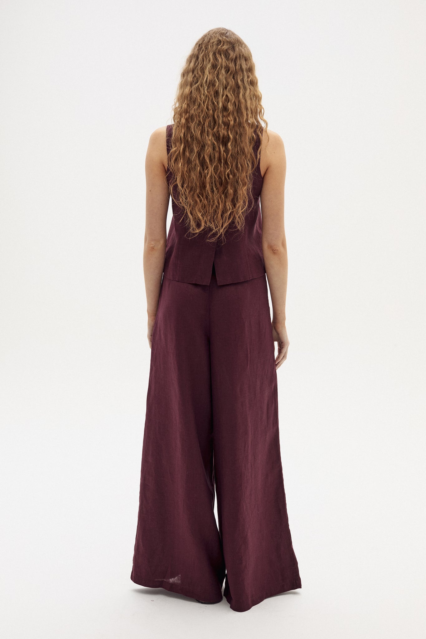 Vincent Linen Pants - Deep Merlot – Lanhtropy