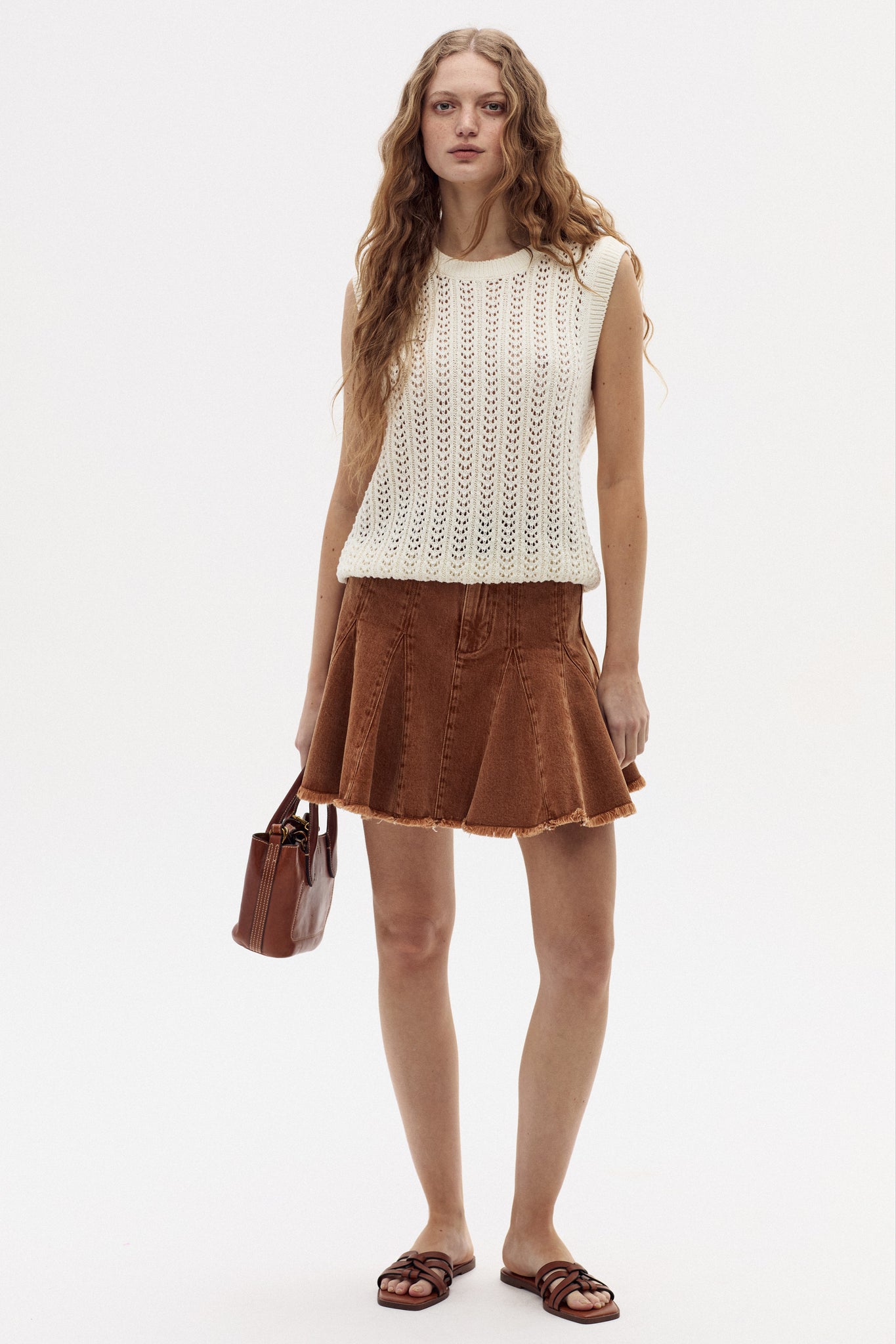 Kaia Knitted Vest - White