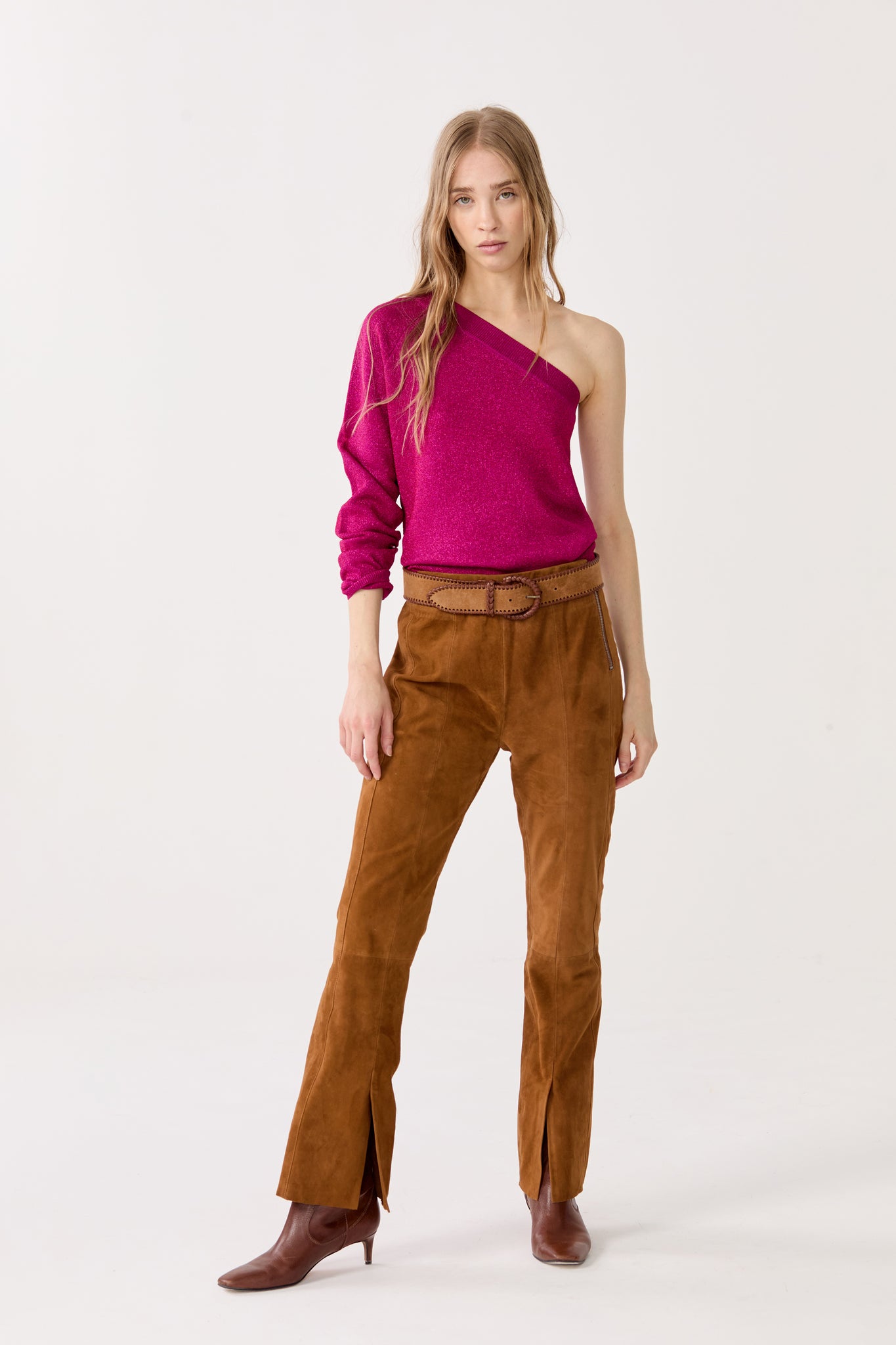 Tori Suede Pants - Tan