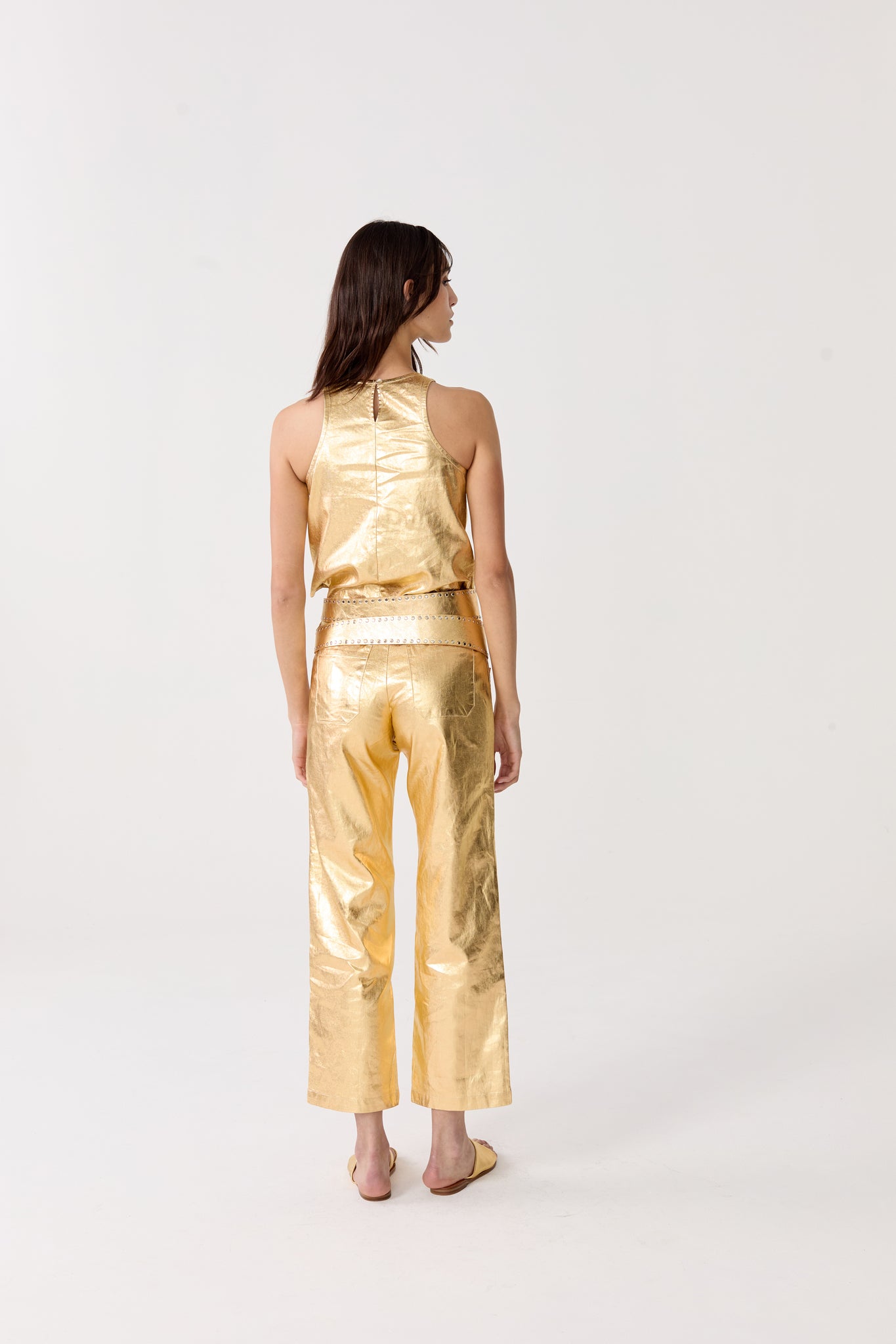 Astro Metallic Linen Pants - Gold – Lanhtropy