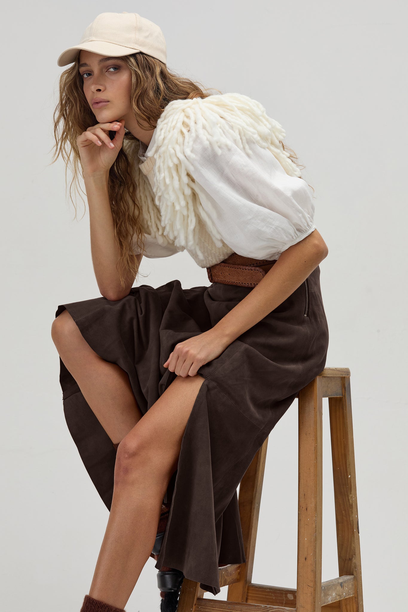 Alamo Suede Skirt - Cacao