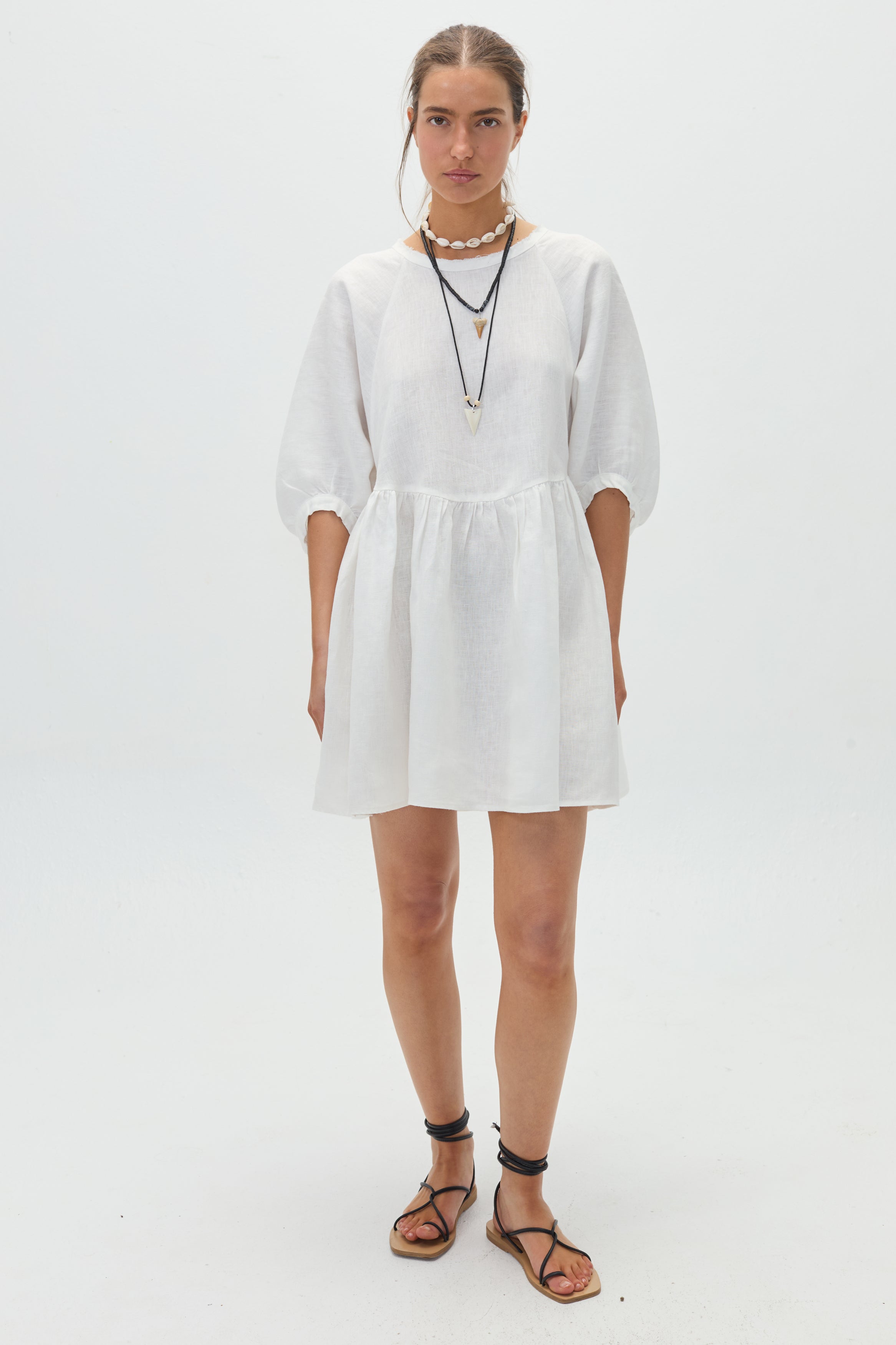 Alcala Linen Dress - Off White – Lanhtropy