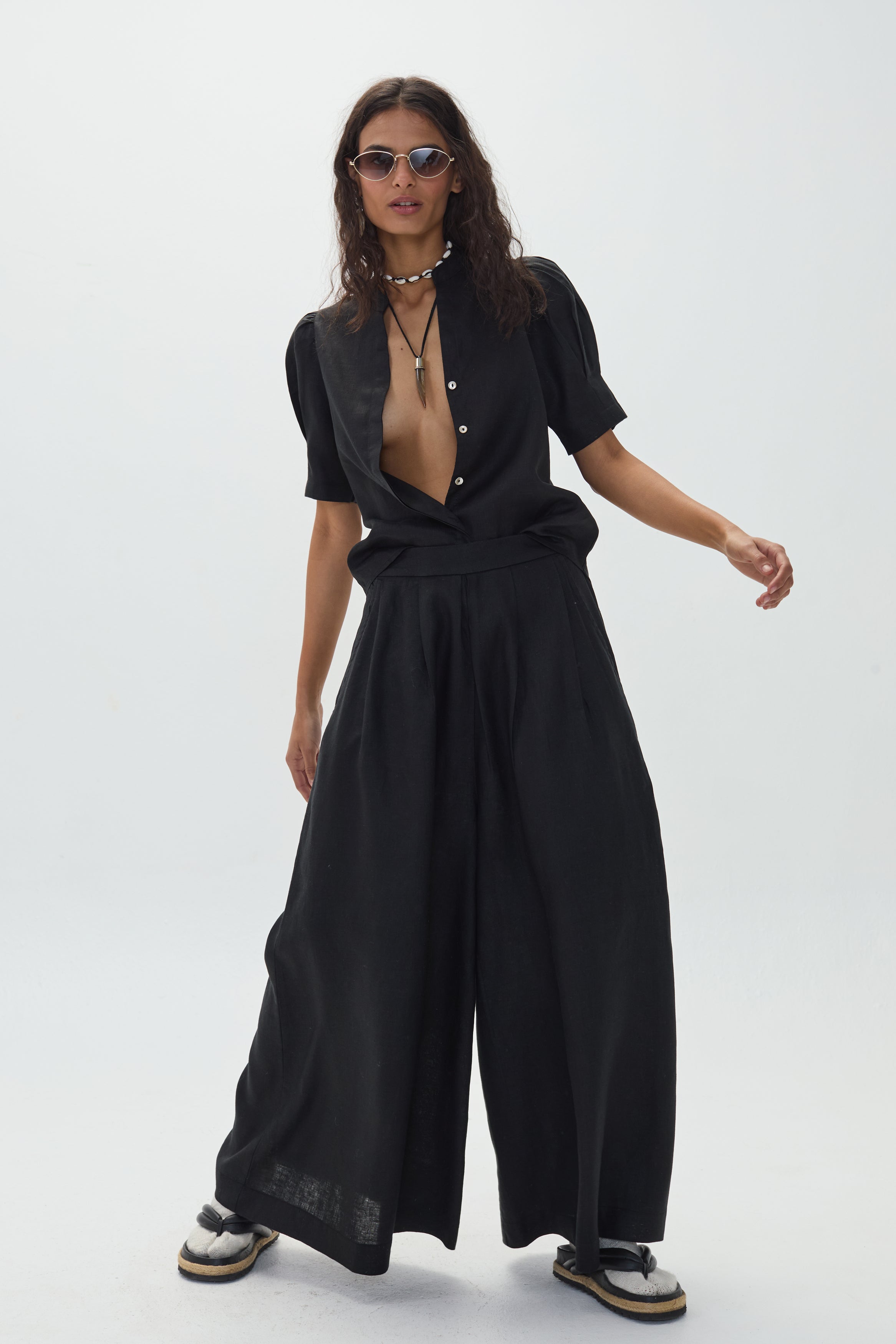 Sabi Linen Pants - Black – Lanhtropy