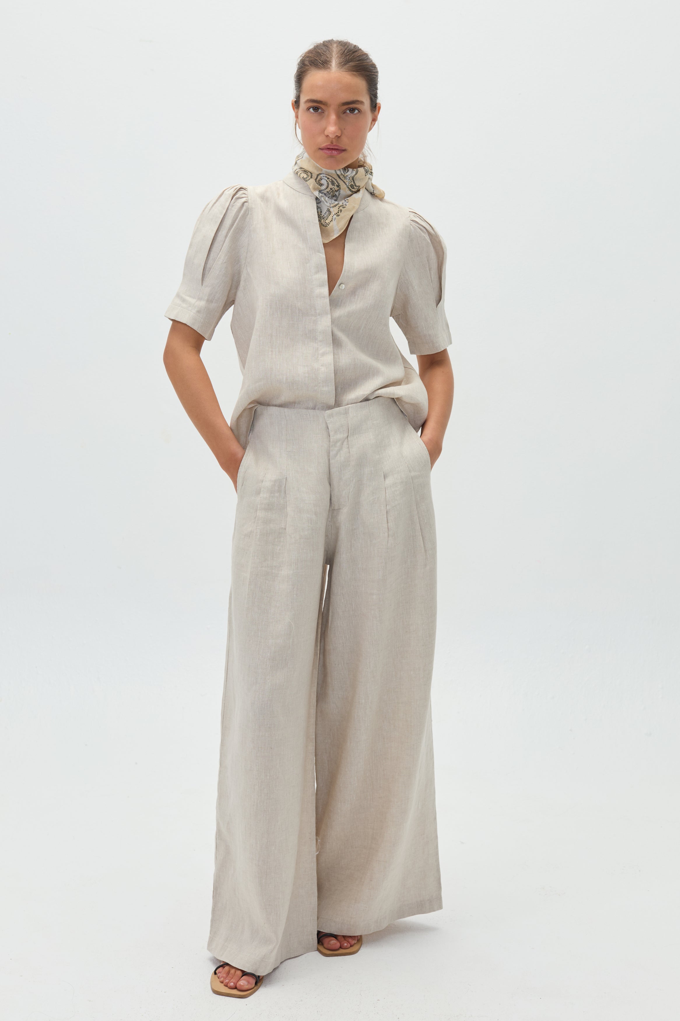 Athina Linen Shirt - Natural – Lanhtropy