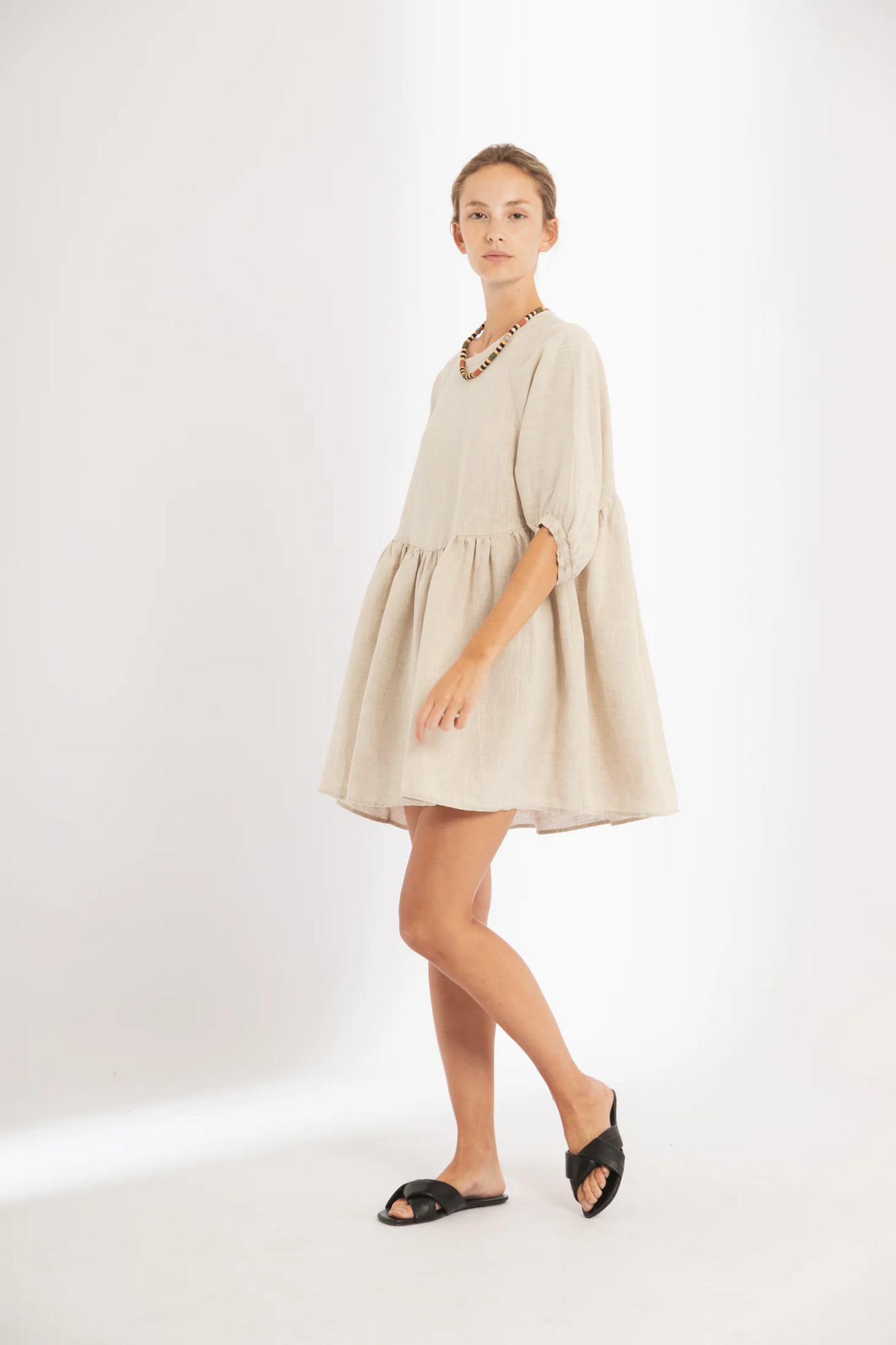Alcala Linen Dress - Natural