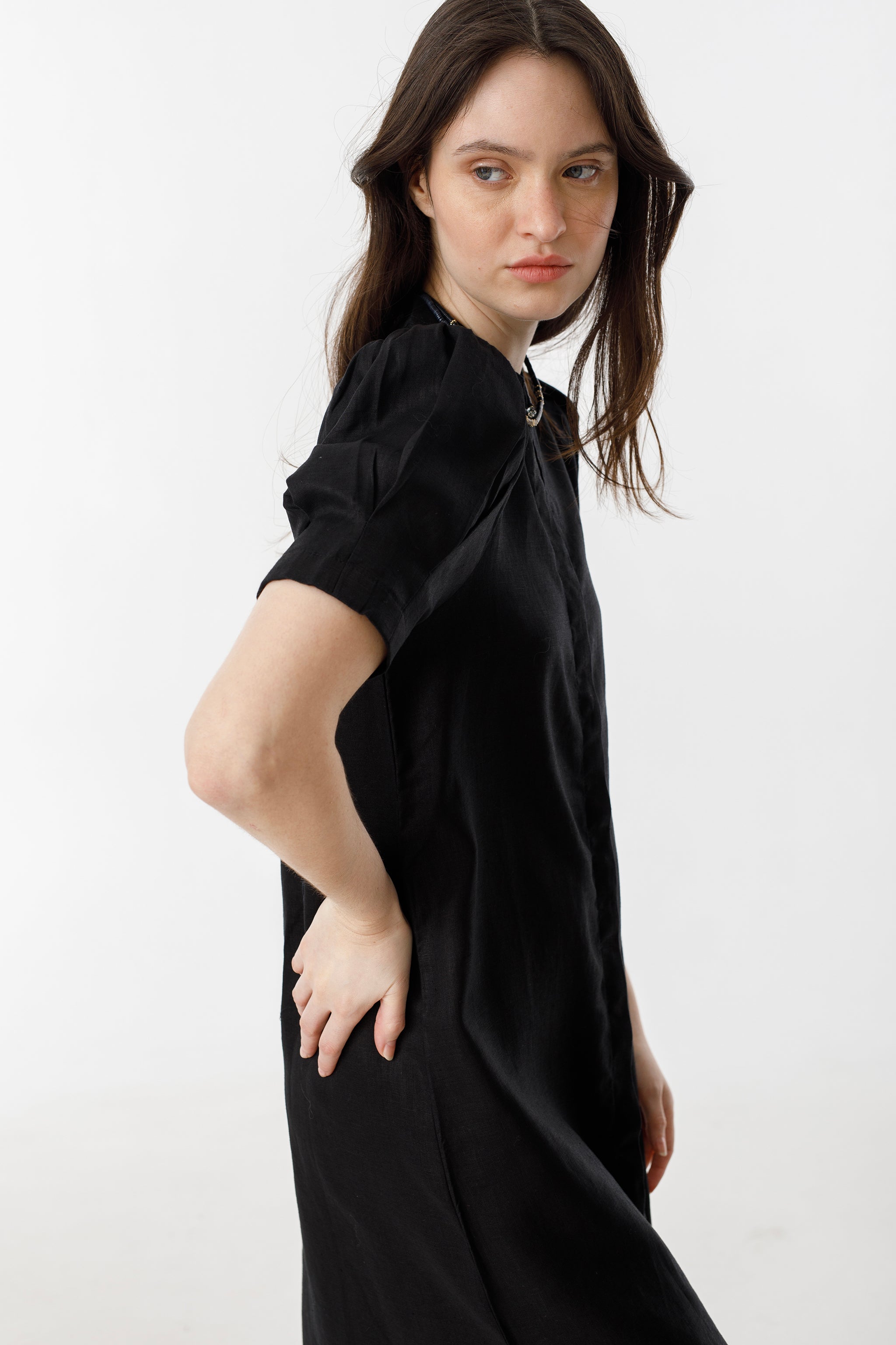 Lanhtropy Athina Midi Linen Dress