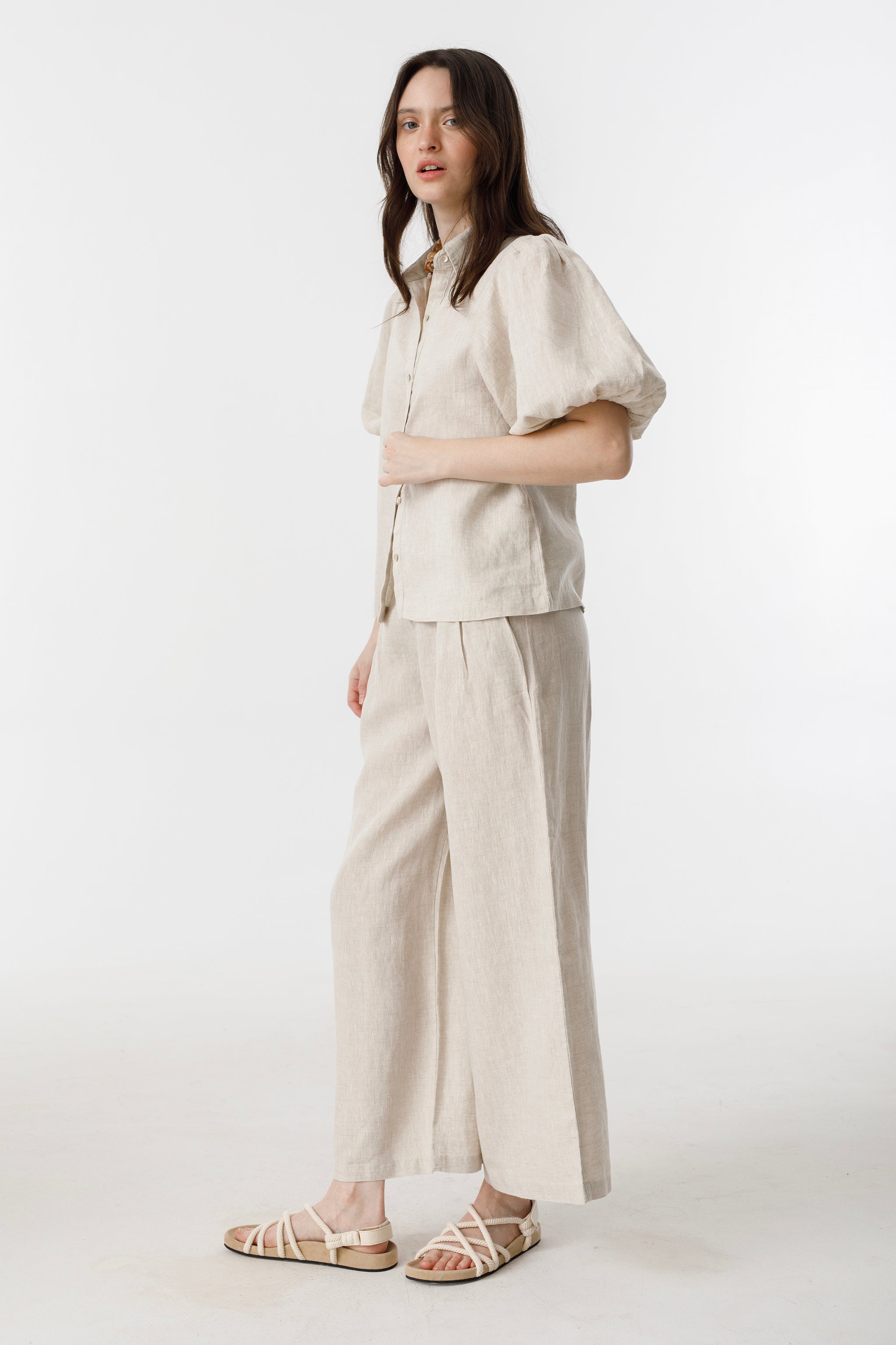 Bubble Linen Shirt - Natural – Lanhtropy