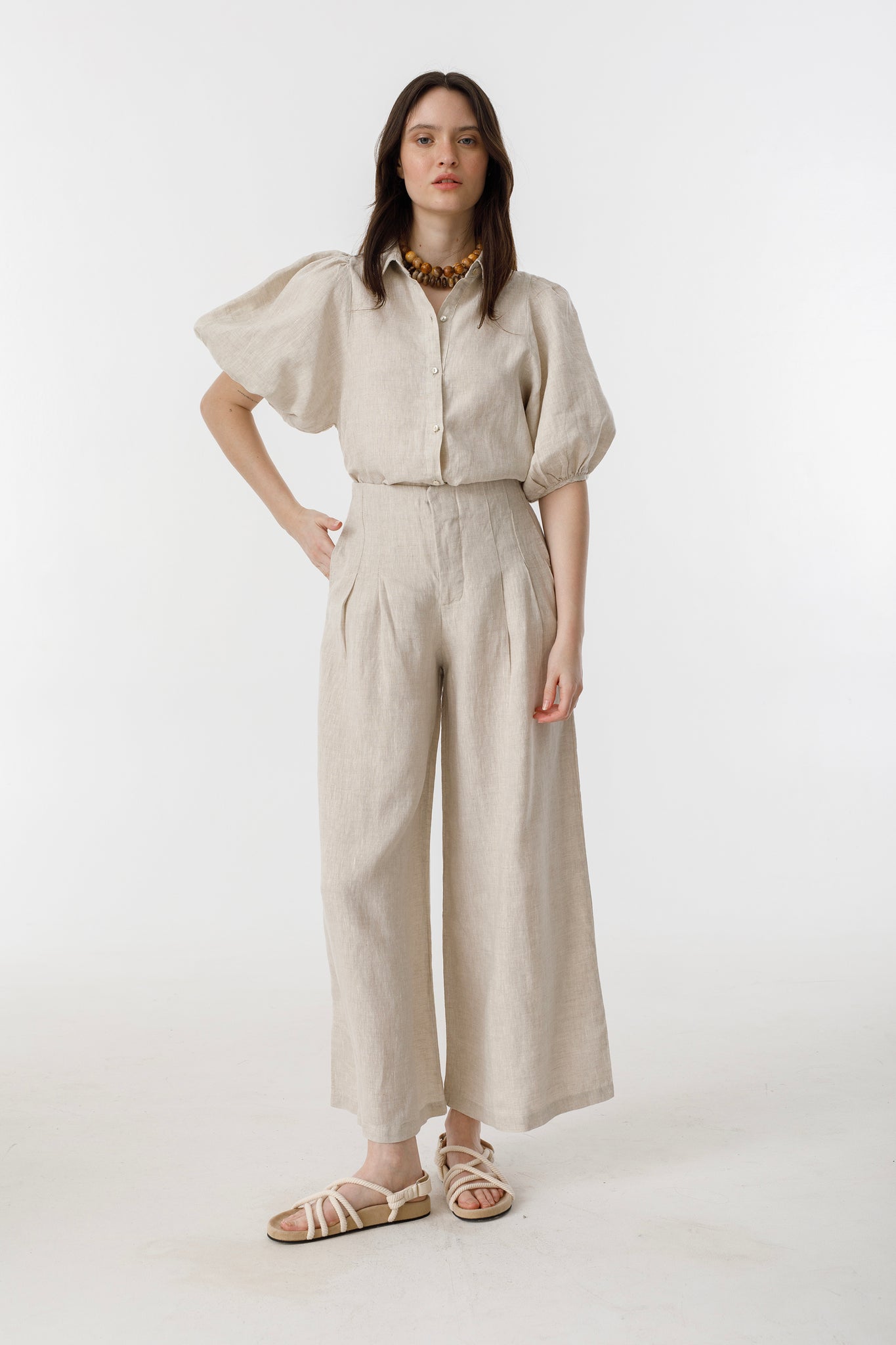 Bubble Linen Shirt - Natural