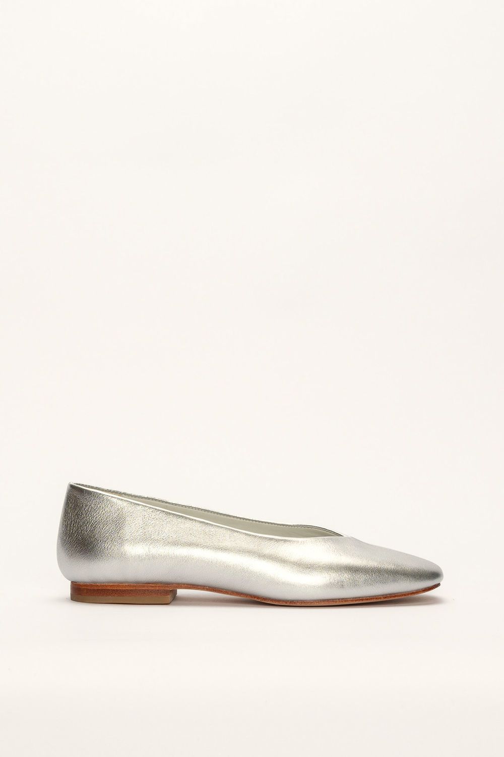 New Ama Flat Shoes in Silver