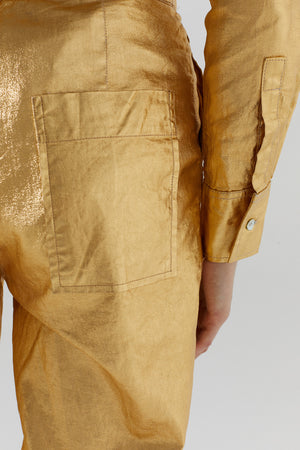 
                  
                    Mercer Metallic Linen Pants - Gold
                  
                