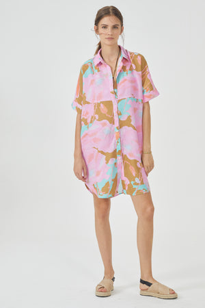 
                  
                    Alba Shirt Dress - Aquarela
                  
                