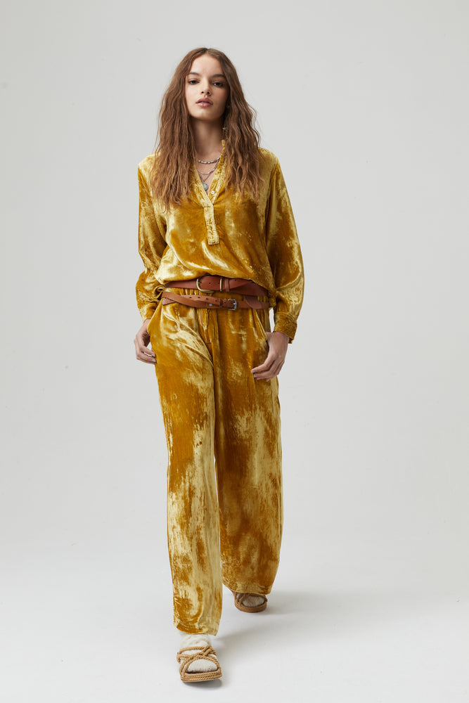 
                  
                    New Luna Velvet Pants - Mustard
                  
                