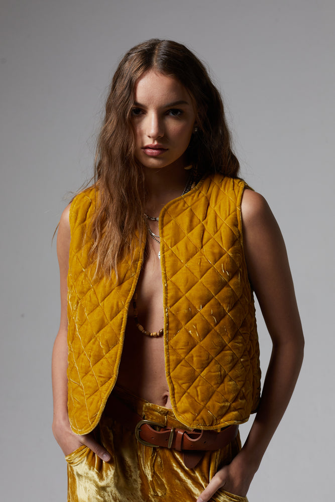 
                  
                    Sumac Velvet Vest - Mustard
                  
                