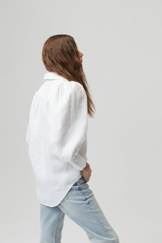 
                  
                    Camille Linen Shirt - White
                  
                