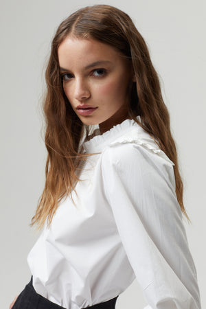 
                  
                    Jane Poplin Shirt - Off White
                  
                
