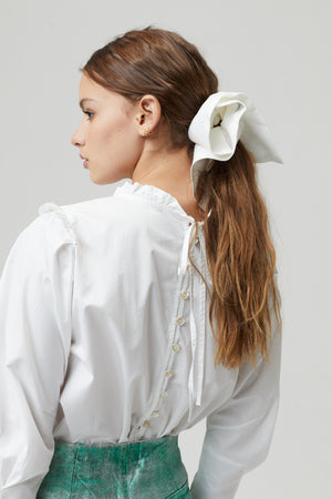 
                  
                    Alexa Linen Hair Scrunchie - White
                  
                