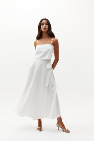 
                  
                    Lola Wrap Skirt - White
                  
                