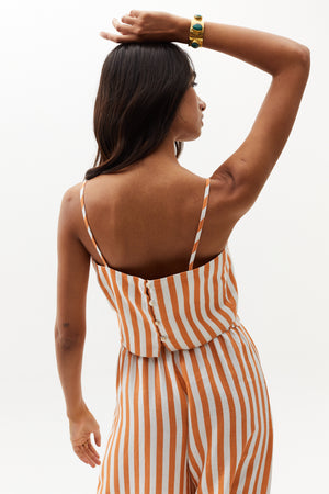 
                  
                    Cape Linen Pants - Brick Stripes
                  
                