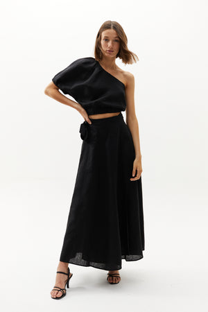 
                  
                    Tulip Linen Top - Black
                  
                