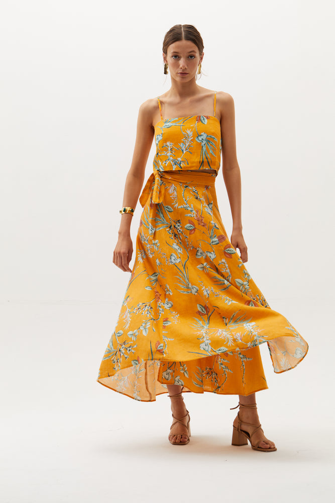 
                  
                    Mar Linen Crop Top - Sunshine
                  
                