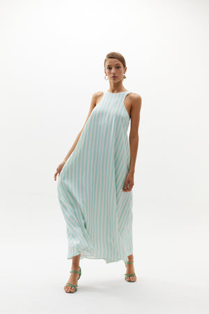 
                  
                    Bloom Dress - Mint Stripes
                  
                