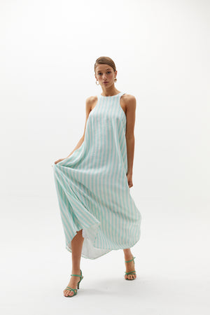 
                  
                    Bloom Dress - Mint Stripes
                  
                