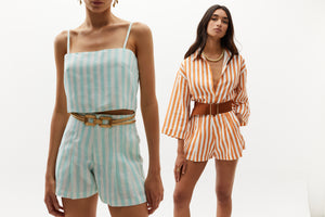 
                  
                    Mar Linen Crop Top - Mint Stripes
                  
                