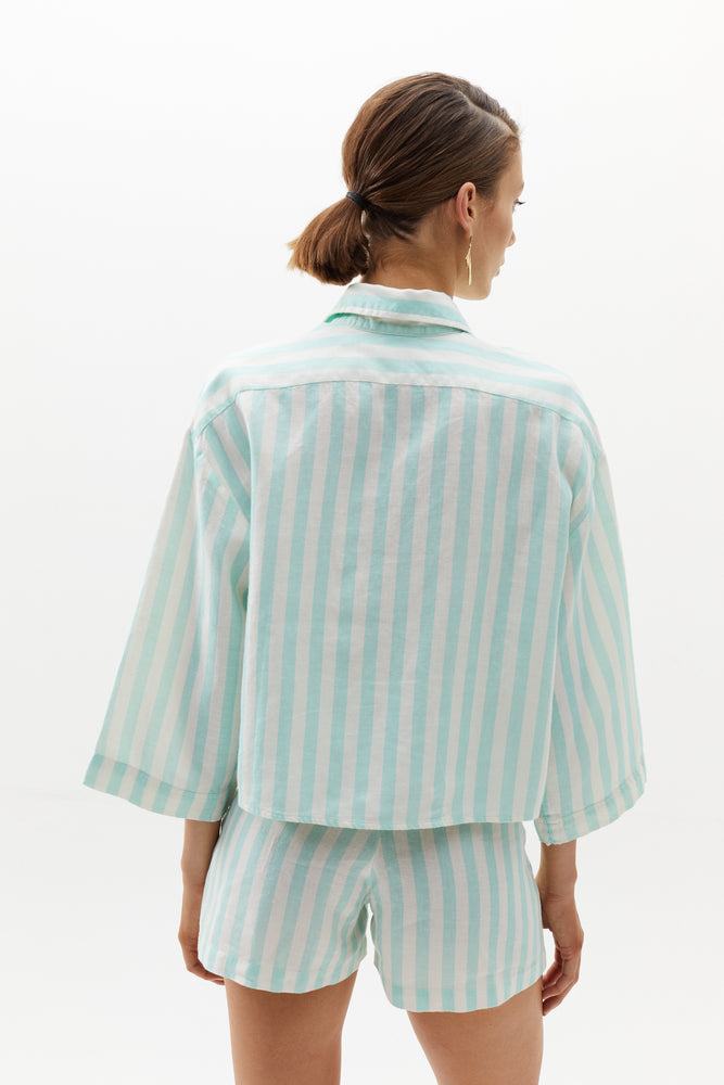 
                  
                    Lenox Shirt - Mint Stripes
                  
                
