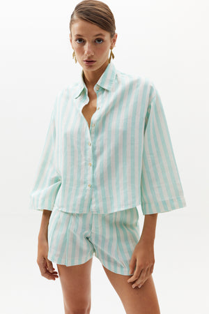 
                  
                    Lenox Shirt - Mint Stripes
                  
                
