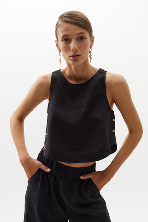 
                  
                    Halo Crop Top - Black
                  
                
