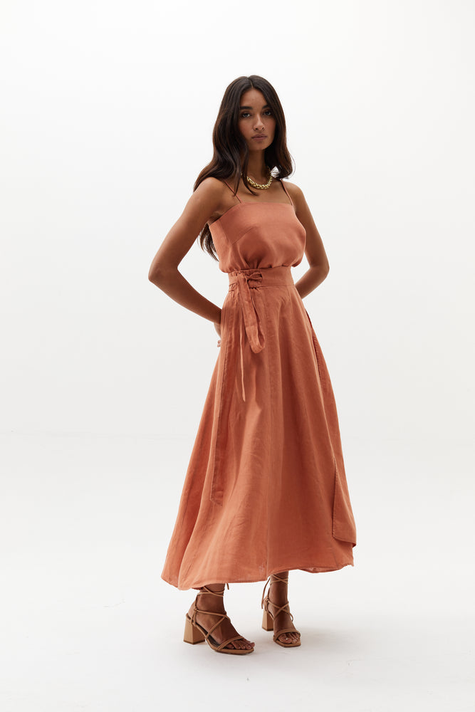 
                  
                    Lola Wrap Skirt - Brick
                  
                