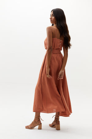 
                  
                    Lola Wrap Skirt - Brick
                  
                