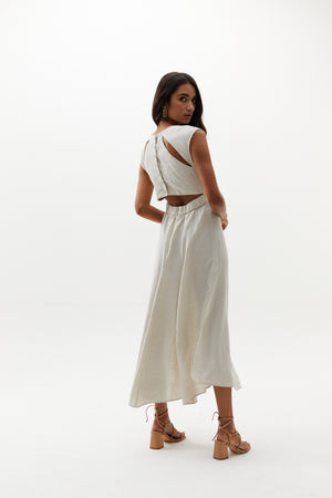 
                  
                    Pearl Linen Dress - Natural
                  
                