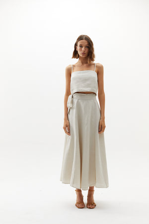 
                  
                    Mar Linen Crop Top - Natural
                  
                