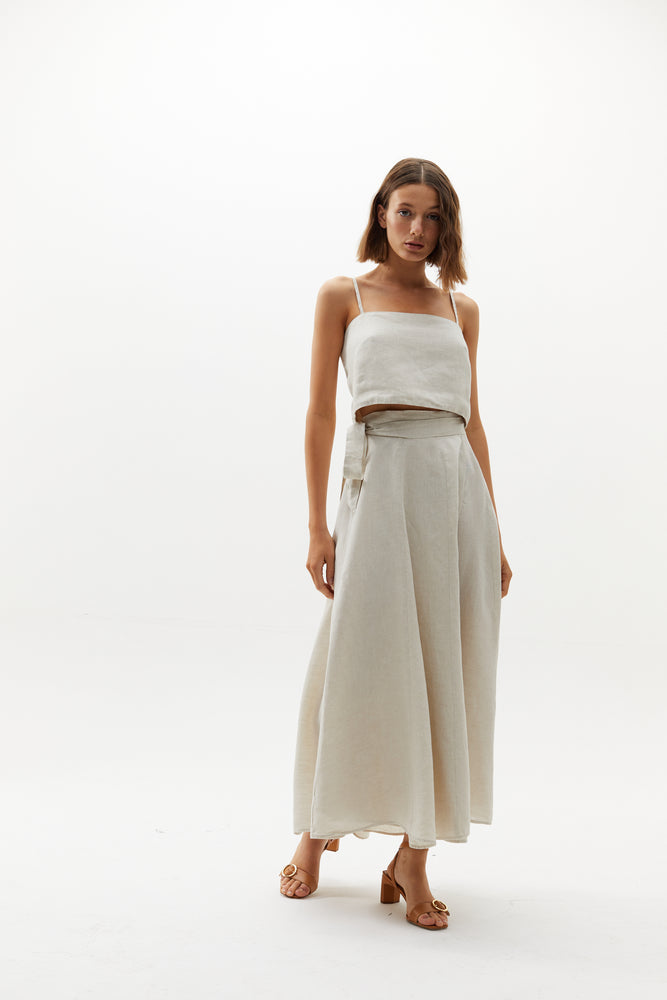 
                  
                    Mar Linen Crop Top - Natural
                  
                