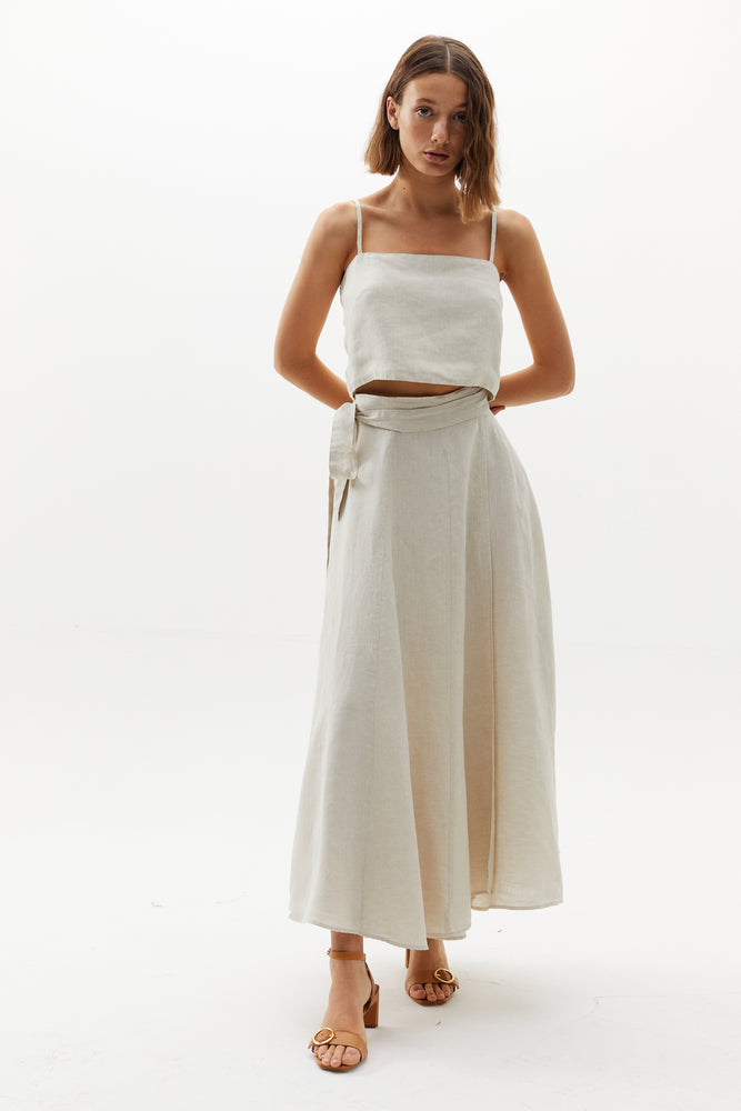 
                  
                    Mar Linen Crop Top - Natural
                  
                
