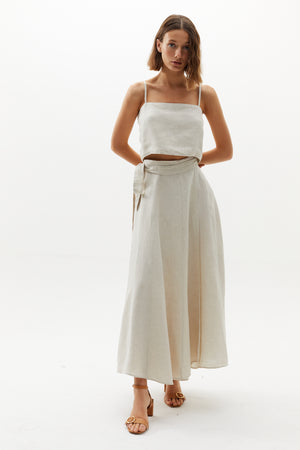
                  
                    Mar Linen Crop Top - Natural
                  
                