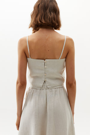 
                  
                    Mar Linen Crop Top - Natural
                  
                