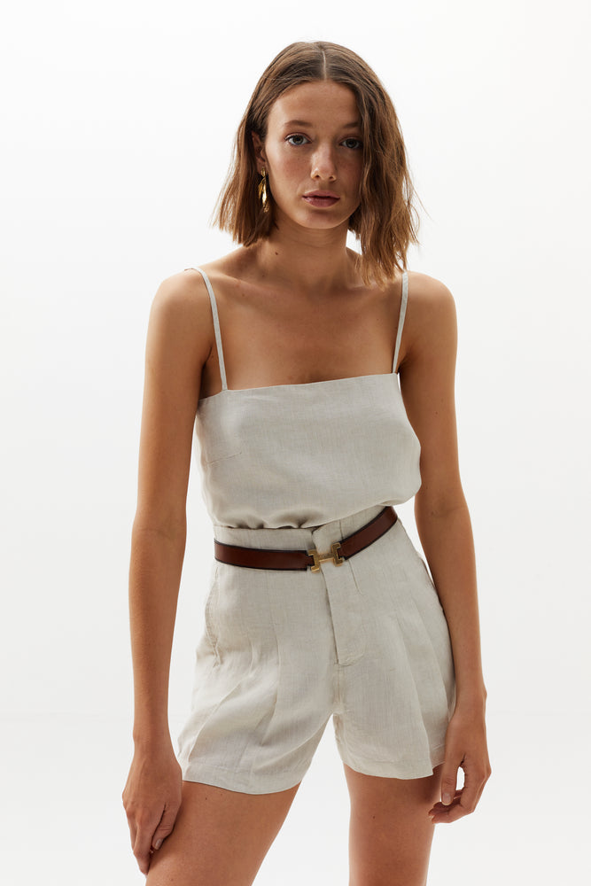
                  
                    Mar Linen Top - Natural
                  
                
