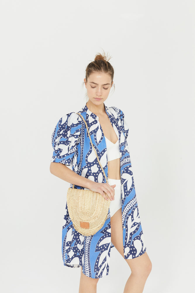 
                  
                    Athina Short Linen Dress - Mykonos
                  
                