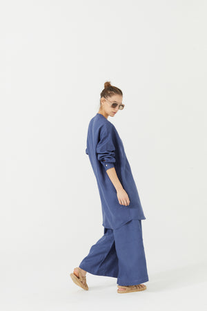 
                  
                    Exuma Linen Shirt Dress - Deep Blue
                  
                