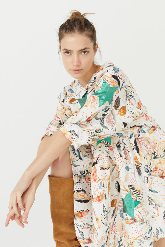 
                  
                    Alcala Linen Dress - Day Forest with Stars
                  
                