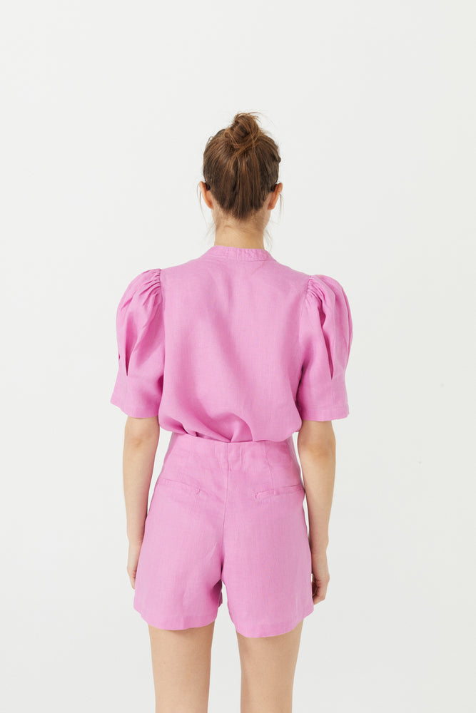 
                  
                    Athina Linen Shirt - Petunia Pink
                  
                