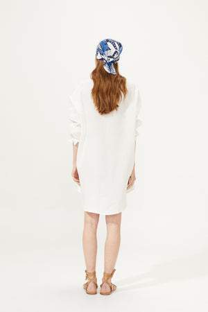 
                  
                    Exuma Linen Shirt Dress - White
                  
                